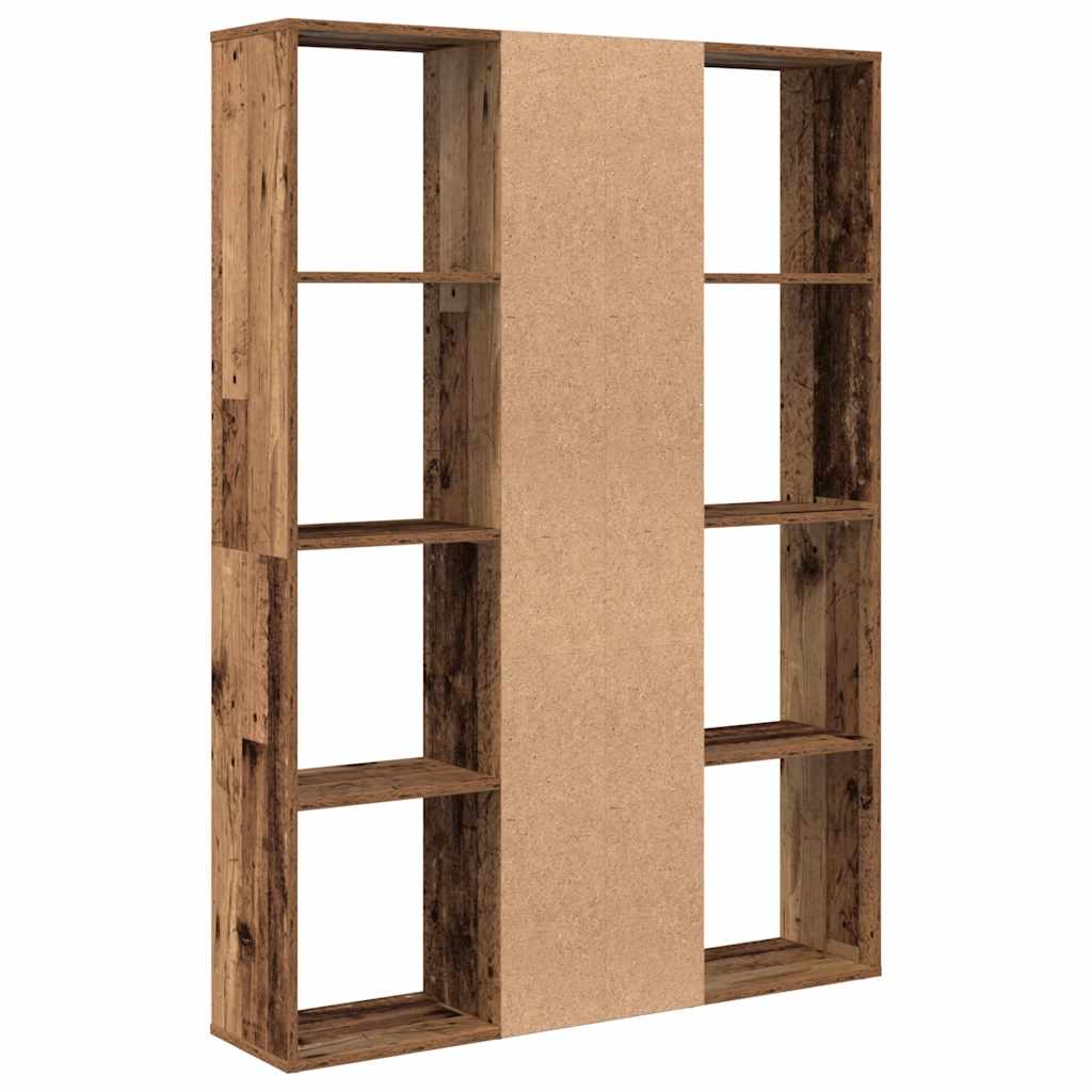 Kamerscherm/boekenkast 100x24x140 cm bewerkt hout oud hout is nu te koop bij PeponiXL, paradijselijk wonen!