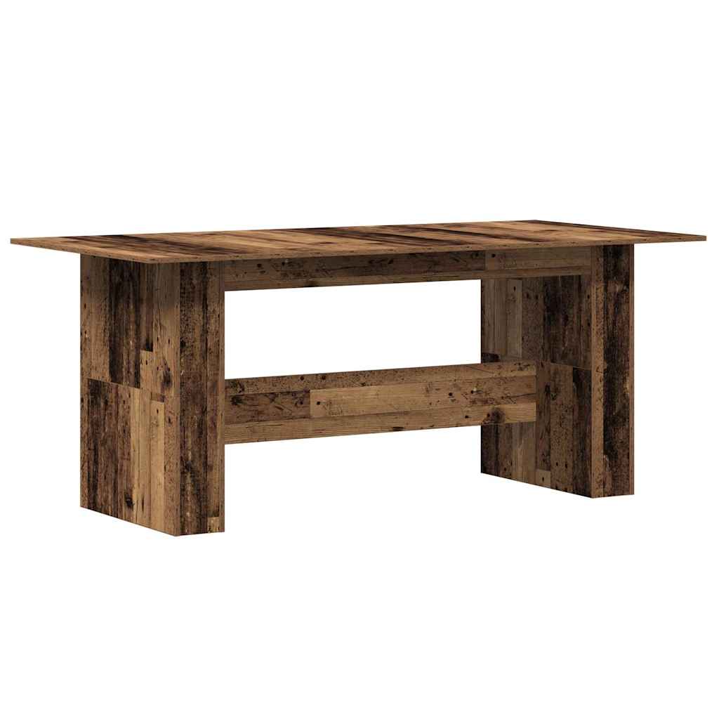 Eettafel 180x90x76 cm bewerkt hout oud houtkleurig is nu te koop bij PeponiXL, paradijselijk wonen!