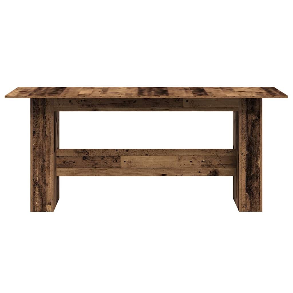 Eettafel 180x90x76 cm bewerkt hout oud houtkleurig is nu te koop bij PeponiXL, paradijselijk wonen!