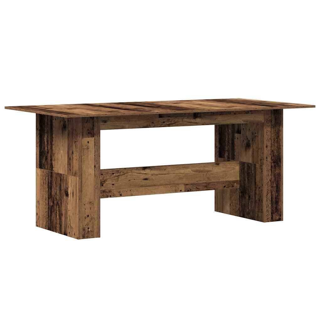 Eettafel 180x90x76 cm bewerkt hout oud houtkleurig is nu te koop bij PeponiXL, paradijselijk wonen!