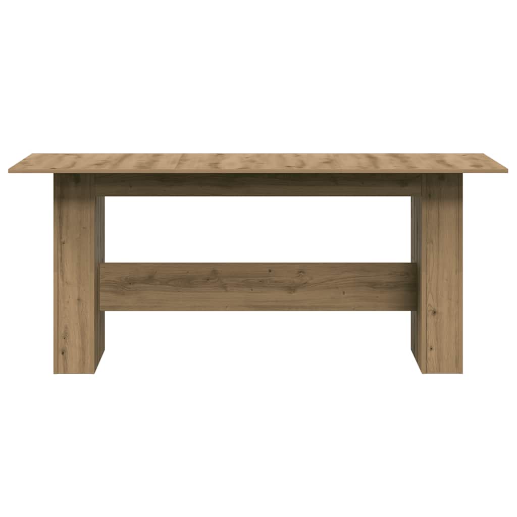 Eettafel 180x90x76 cm bewerkt hout artisanaal eikenkleur is nu te koop bij PeponiXL, paradijselijk wonen!