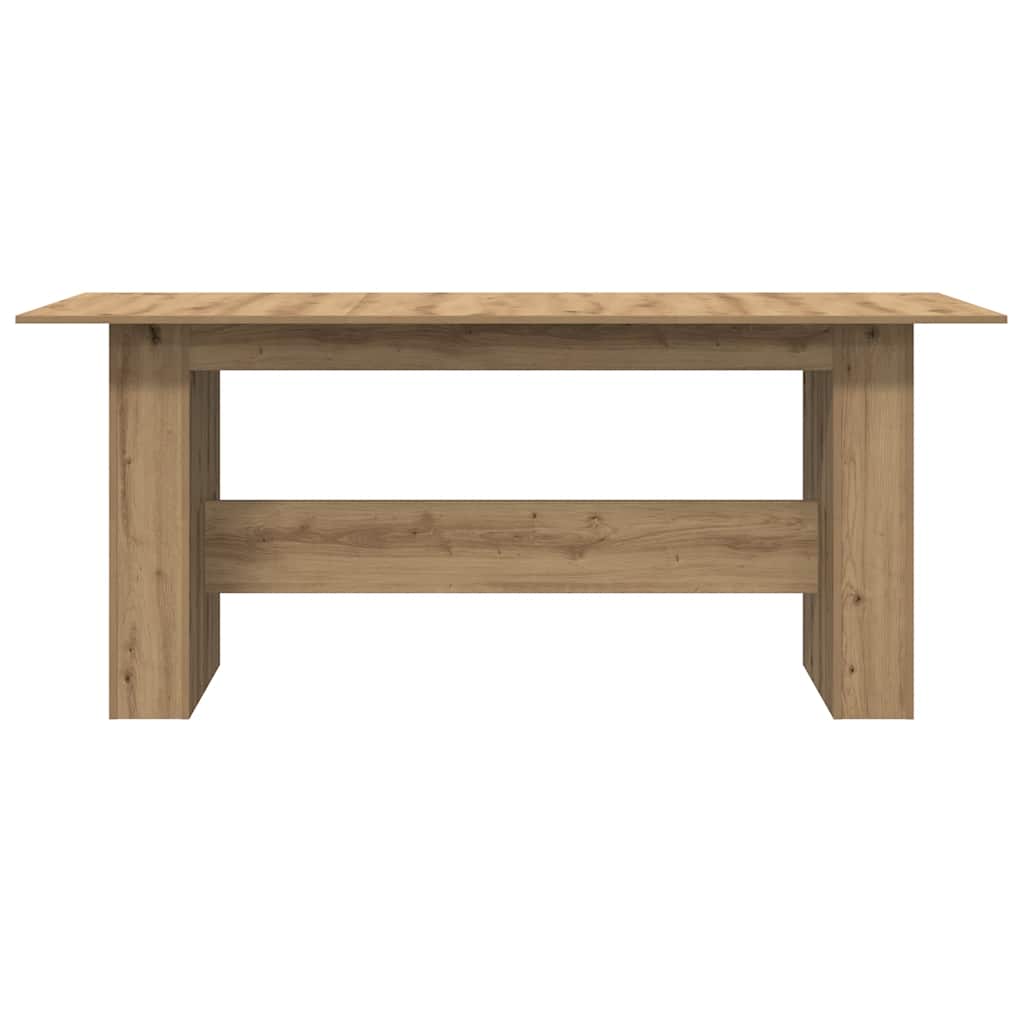 Eettafel 180x90x76 cm bewerkt hout artisanaal eikenkleur is nu te koop bij PeponiXL, paradijselijk wonen!