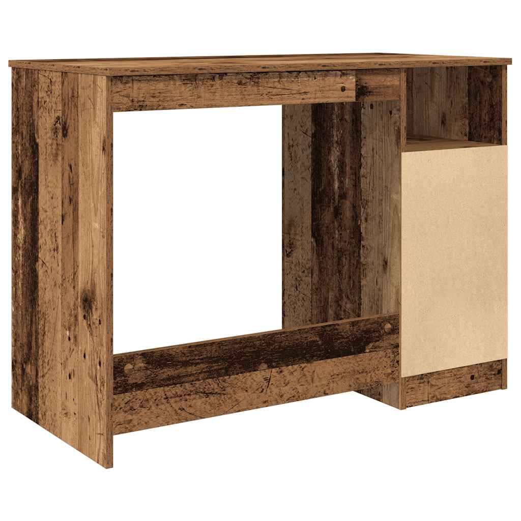Bureau 102x50x76 cm bewerkt hout oud houtkleurig is nu te koop bij PeponiXL, paradijselijk wonen!