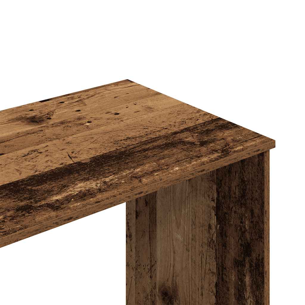 Bureau 102x50x76 cm bewerkt hout oud houtkleurig is nu te koop bij PeponiXL, paradijselijk wonen!