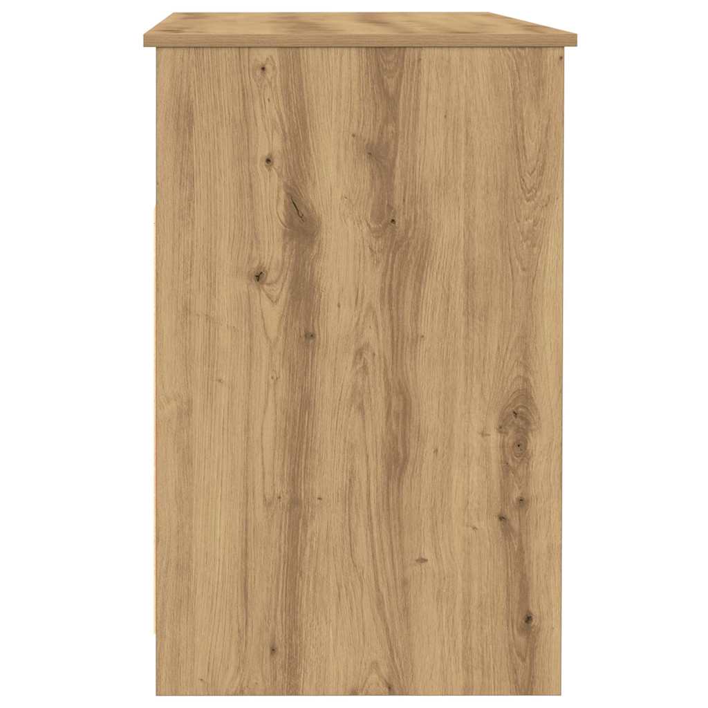 Bureau 102x50x76 cm bewerkt hout artisanaal eikenkleur is nu te koop bij PeponiXL, paradijselijk wonen!