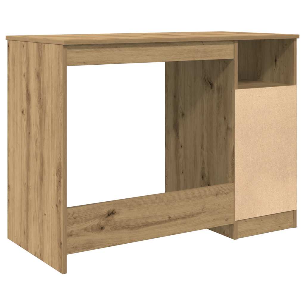 Bureau 102x50x76 cm bewerkt hout artisanaal eikenkleur is nu te koop bij PeponiXL, paradijselijk wonen!
