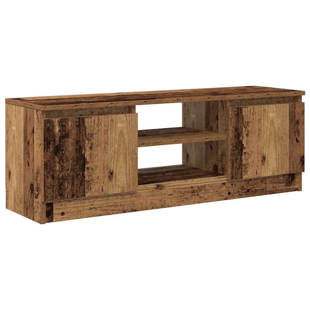 Tv-meubel 102x30x36 cm bewerkt hout oud houtkleurig is nu te koop bij PeponiXL, paradijselijk wonen!
