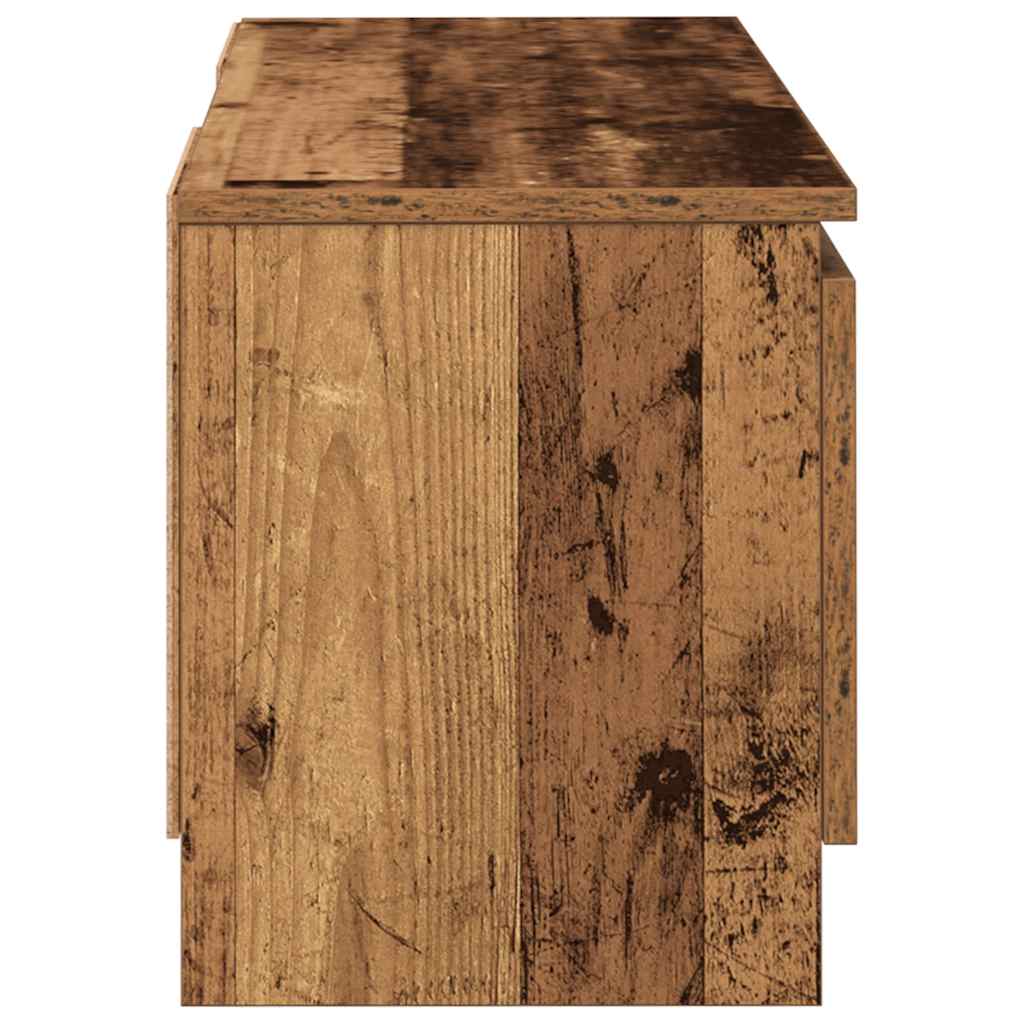 Tv-meubel 102x30x36 cm bewerkt hout oud houtkleurig is nu te koop bij PeponiXL, paradijselijk wonen!