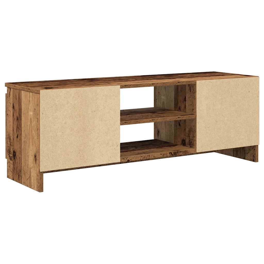Tv-meubel 102x30x36 cm bewerkt hout oud houtkleurig is nu te koop bij PeponiXL, paradijselijk wonen!