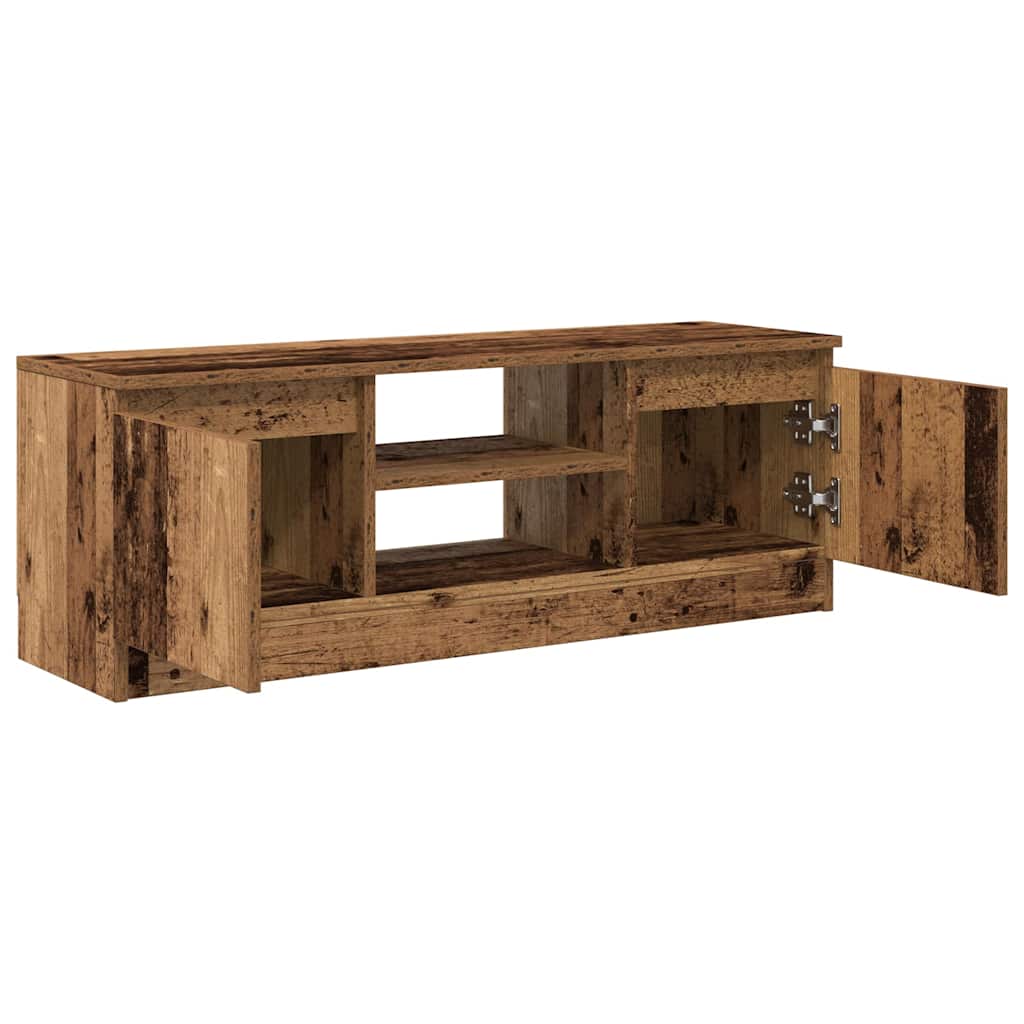 Tv-meubel 102x30x36 cm bewerkt hout oud houtkleurig is nu te koop bij PeponiXL, paradijselijk wonen!