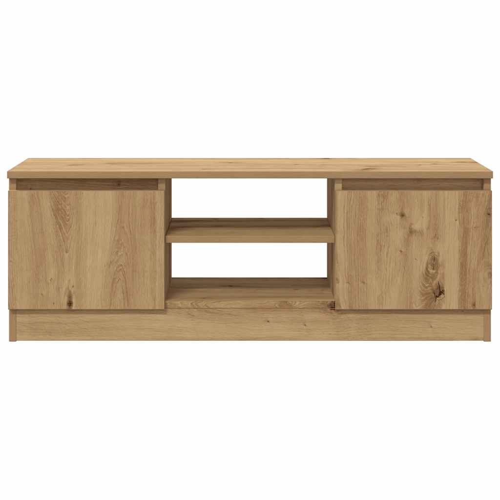 Tv-meubel 102x30x36 cm bewerkt hout artisanaal eikenkleur is nu te koop bij PeponiXL, paradijselijk wonen!