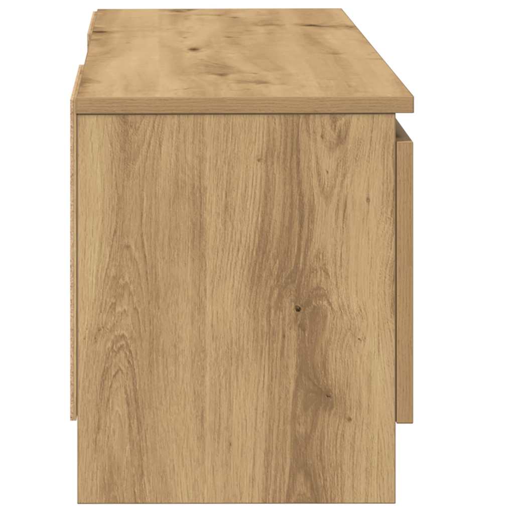Tv-meubel 102x30x36 cm bewerkt hout artisanaal eikenkleur is nu te koop bij PeponiXL, paradijselijk wonen!
