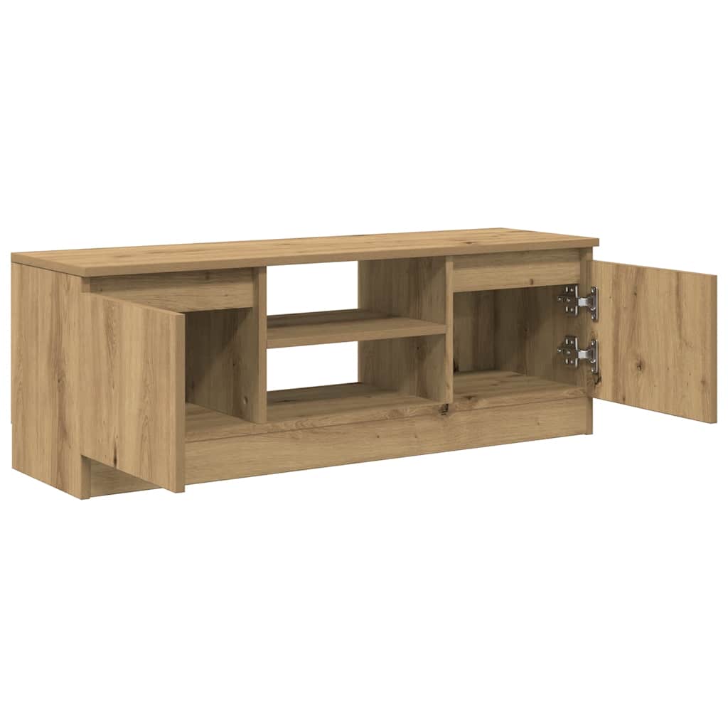 Tv-meubel 102x30x36 cm bewerkt hout artisanaal eikenkleur is nu te koop bij PeponiXL, paradijselijk wonen!