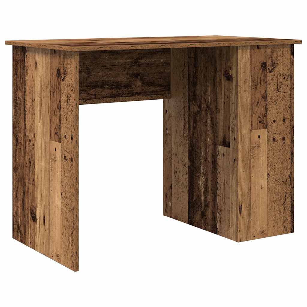 Bureau 100x55x75 cm bewerkt hout oud houtkleurig is nu te koop bij PeponiXL, paradijselijk wonen!