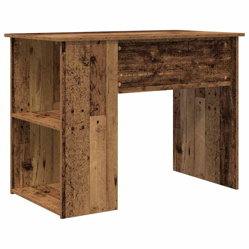 Bureau 100x55x75 cm bewerkt hout oud houtkleurig is nu te koop bij PeponiXL, paradijselijk wonen!