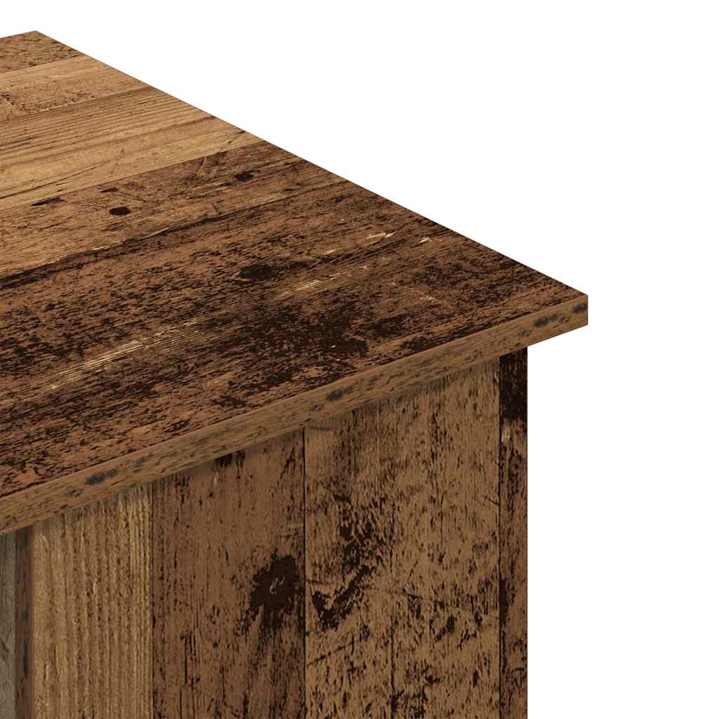 Bureau 100x55x75 cm bewerkt hout oud houtkleurig is nu te koop bij PeponiXL, paradijselijk wonen!