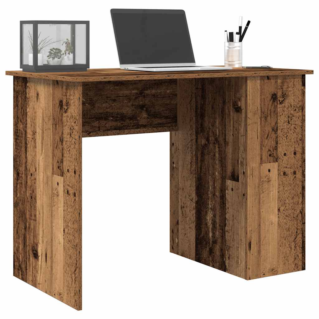 Bureau 100x55x75 cm bewerkt hout oud houtkleurig is nu te koop bij PeponiXL, paradijselijk wonen!