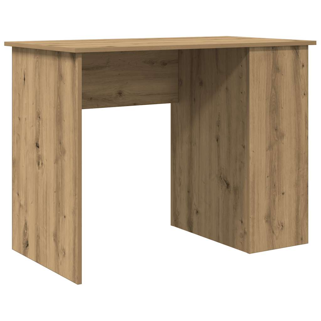 Bureau 100x55x75 cm bewerkt hout artisanaal eikenkleur is nu te koop bij PeponiXL, paradijselijk wonen!