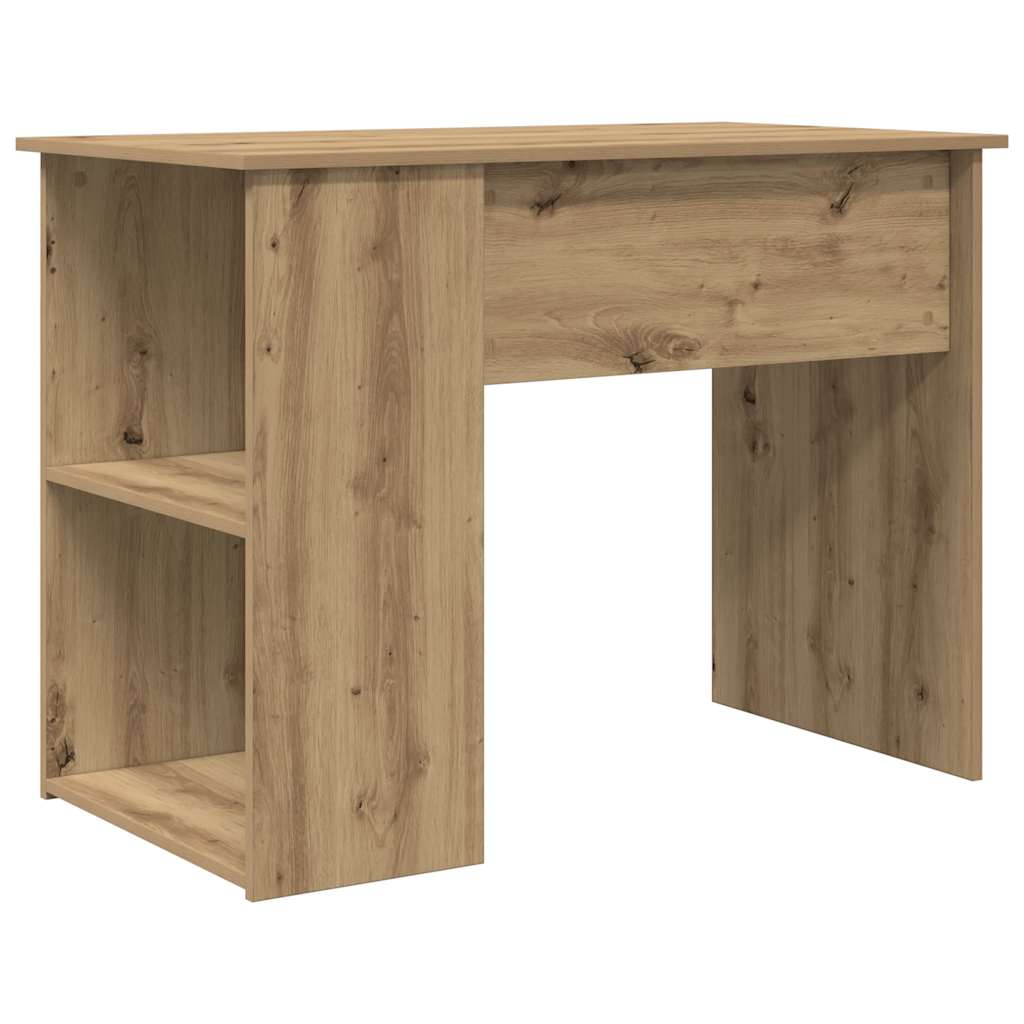 Bureau 100x55x75 cm bewerkt hout artisanaal eikenkleur is nu te koop bij PeponiXL, paradijselijk wonen!