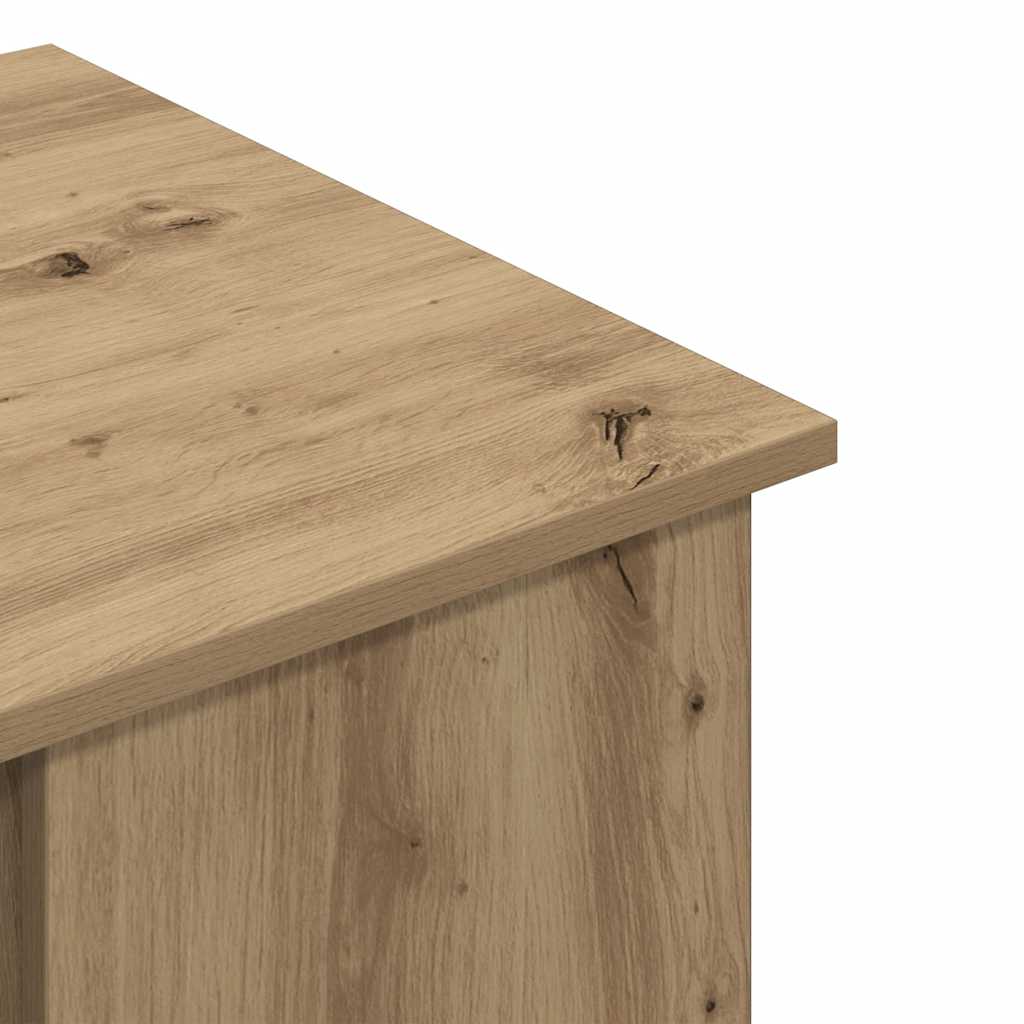 Bureau 100x55x75 cm bewerkt hout artisanaal eikenkleur is nu te koop bij PeponiXL, paradijselijk wonen!