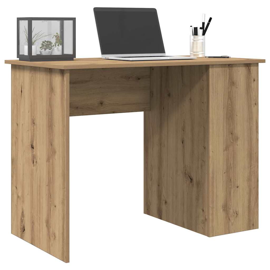 Bureau 100x55x75 cm bewerkt hout artisanaal eikenkleur is nu te koop bij PeponiXL, paradijselijk wonen!