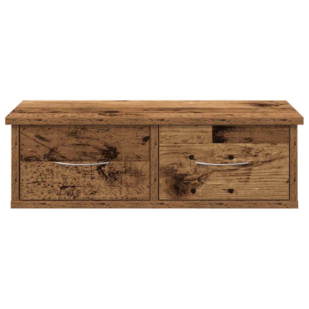 Wandkast 60x26x18,5 cm bewerkt hout oud houtkleurig is nu te koop bij PeponiXL, paradijselijk wonen!