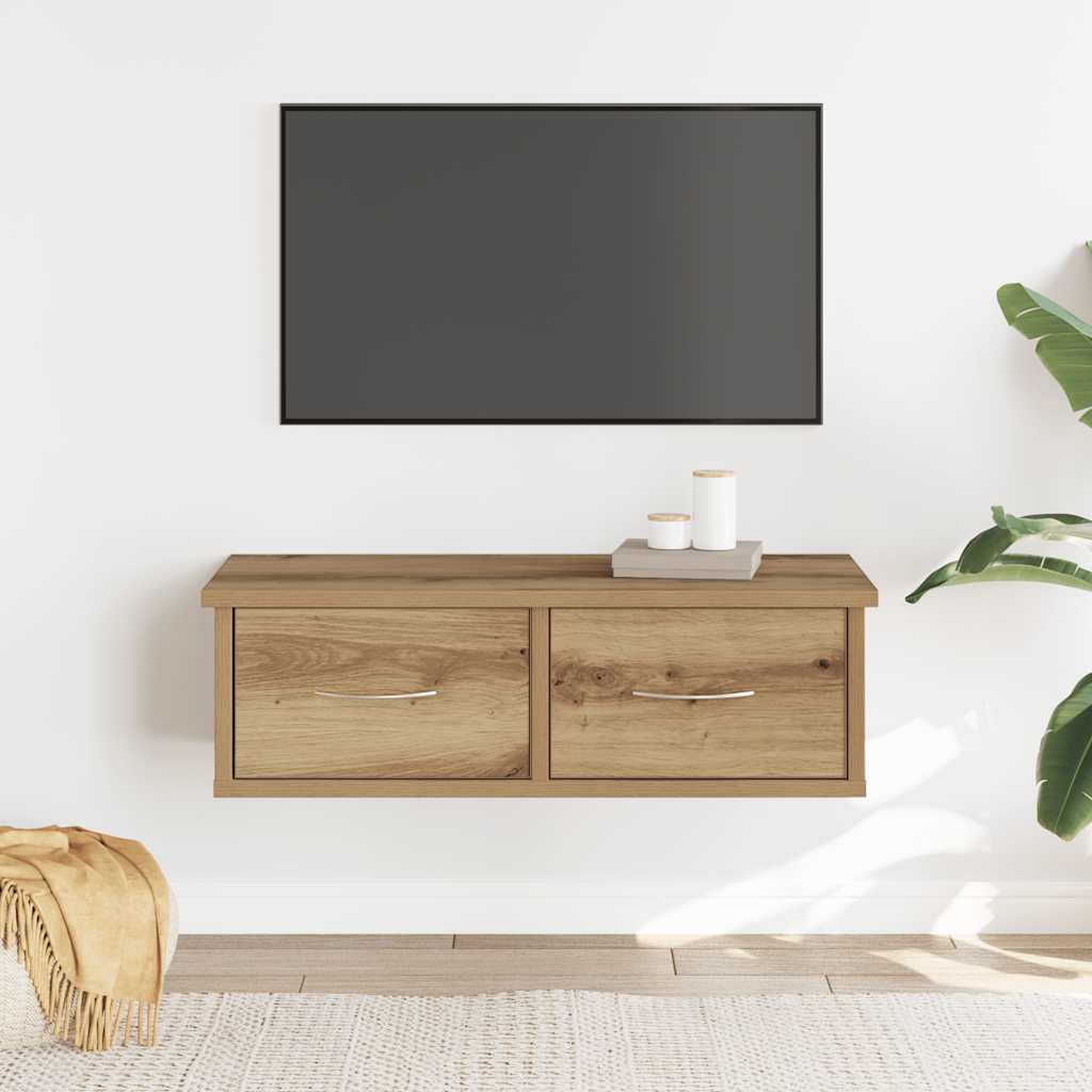 Wandkast 60x26x18,5 cm bewerkt hout artisanaal eikenkleur is nu te koop bij PeponiXL, paradijselijk wonen!
