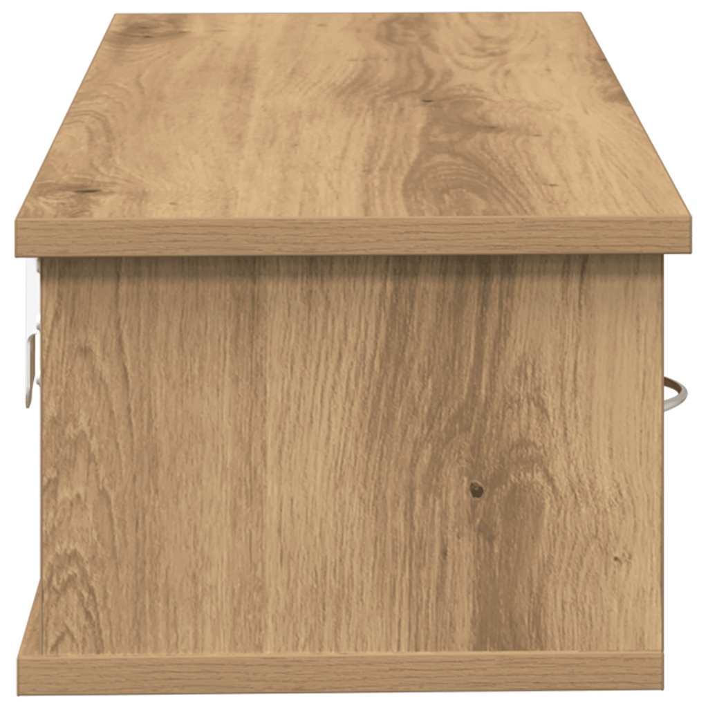 Wandkast 60x26x18,5 cm bewerkt hout artisanaal eikenkleur is nu te koop bij PeponiXL, paradijselijk wonen!