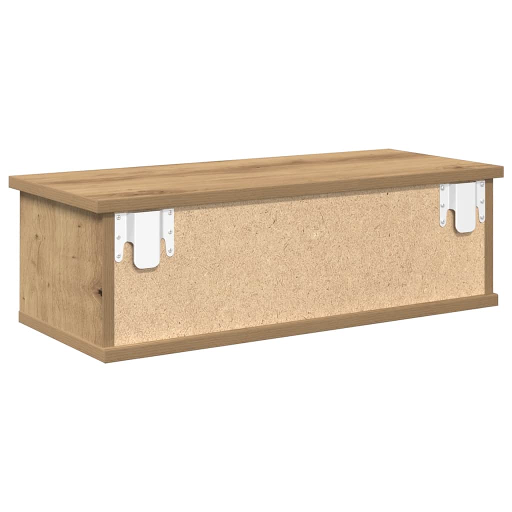 Wandkast 60x26x18,5 cm bewerkt hout artisanaal eikenkleur is nu te koop bij PeponiXL, paradijselijk wonen!