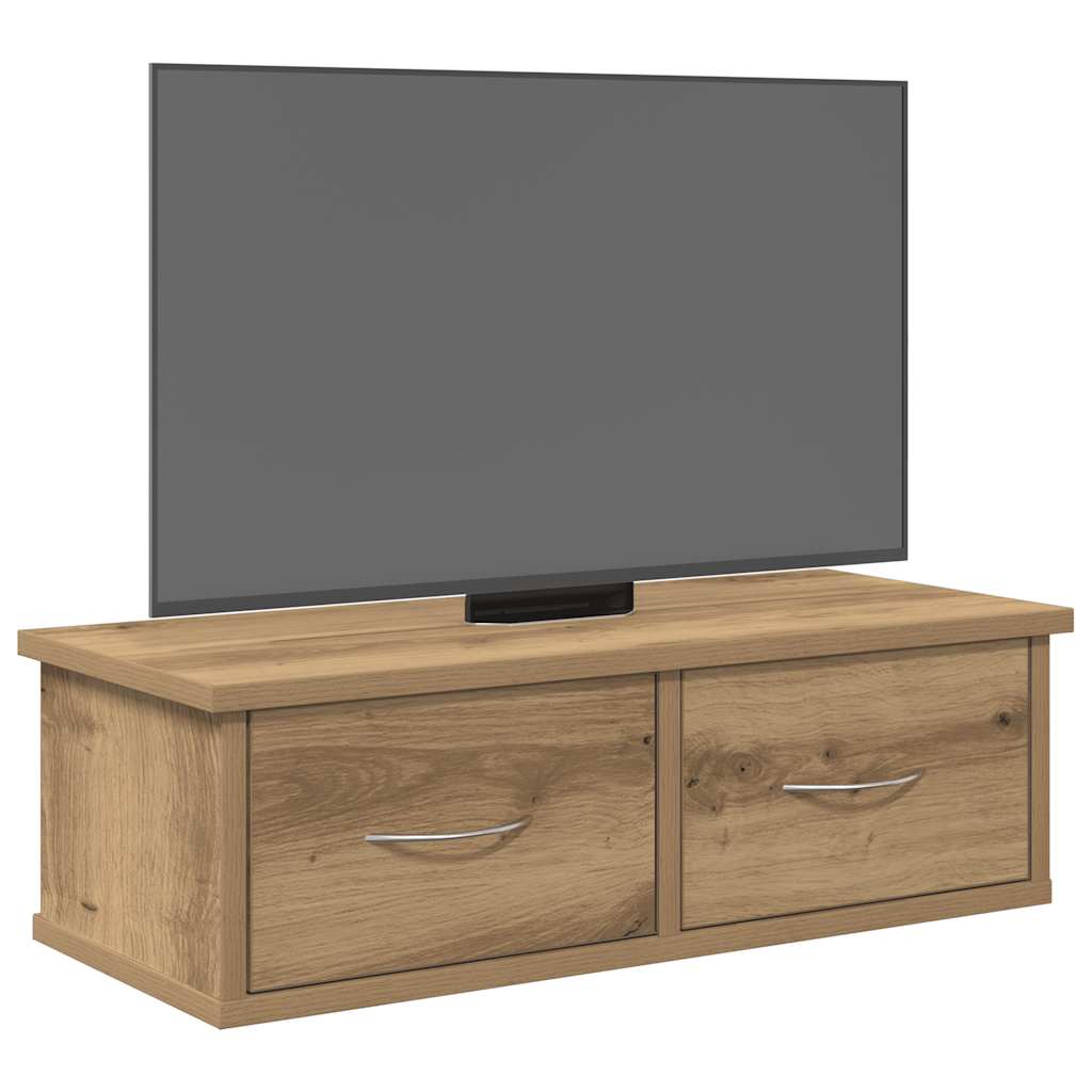 Wandkast 60x26x18,5 cm bewerkt hout artisanaal eikenkleur is nu te koop bij PeponiXL, paradijselijk wonen!