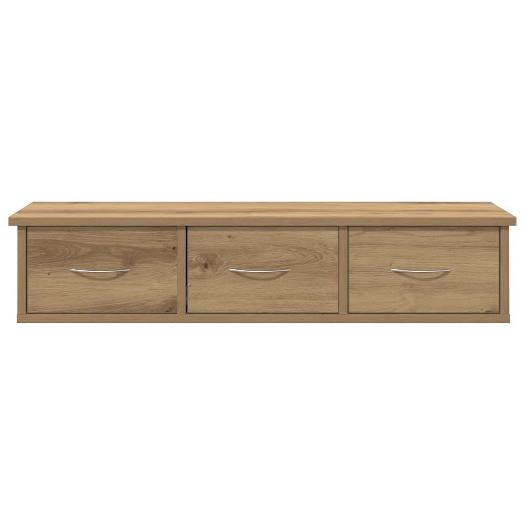 Wandkast 88x26x18,5 cm bewerkt hout artisanaal eikenkleur is nu te koop bij PeponiXL, paradijselijk wonen!