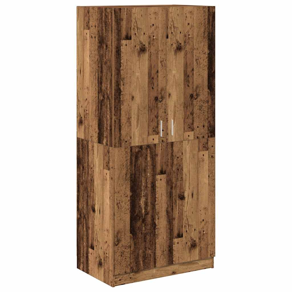 Kledingkast 80x52x180 cm bewerkt hout oud houtkleurig is nu te koop bij PeponiXL, paradijselijk wonen!