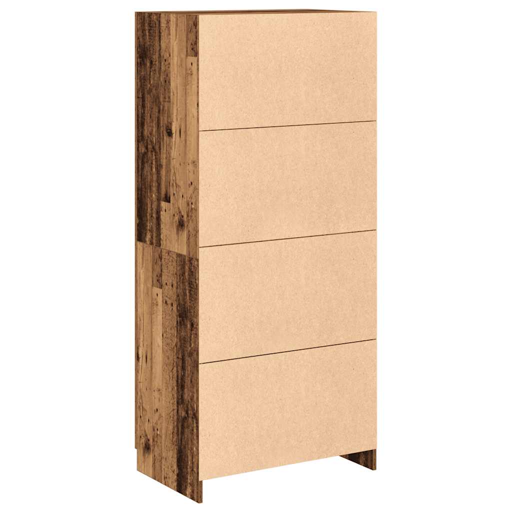 Kledingkast 80x52x180 cm bewerkt hout oud houtkleurig is nu te koop bij PeponiXL, paradijselijk wonen!