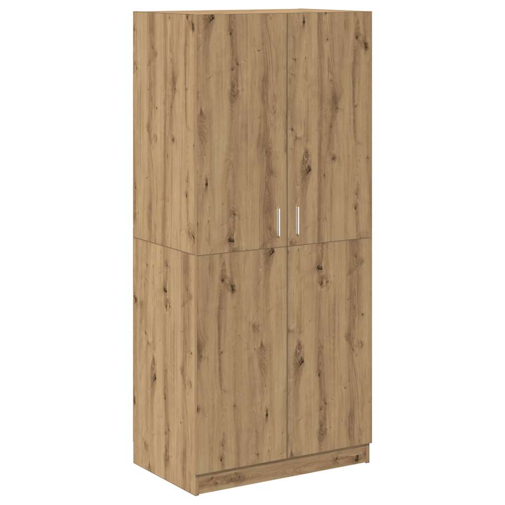Kledingkast 80x52x180 cm bewerkt hout artisanaal eikenkleurig is nu te koop bij PeponiXL, paradijselijk wonen!
