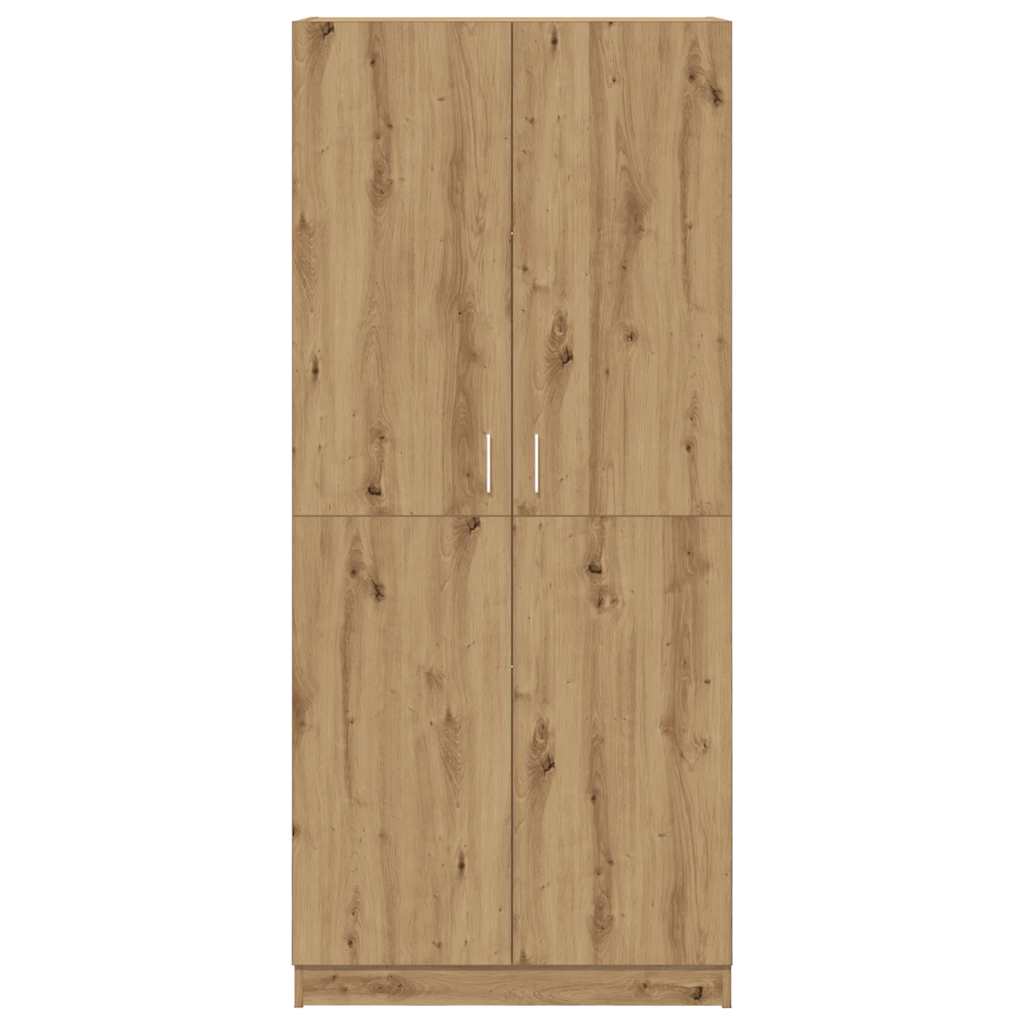 Kledingkast 90x52x200 cm bewerkt hout artisanaal eikenkleur is nu te koop bij PeponiXL, paradijselijk wonen!