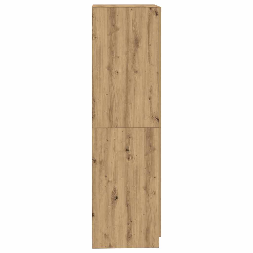 Kledingkast 90x52x200 cm bewerkt hout artisanaal eikenkleur is nu te koop bij PeponiXL, paradijselijk wonen!