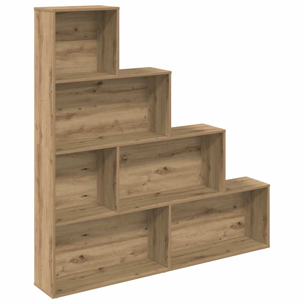 Boekenkast 157x24x160 cm bewerkt hout artisanaal eikenkleur is nu te koop bij PeponiXL, paradijselijk wonen!