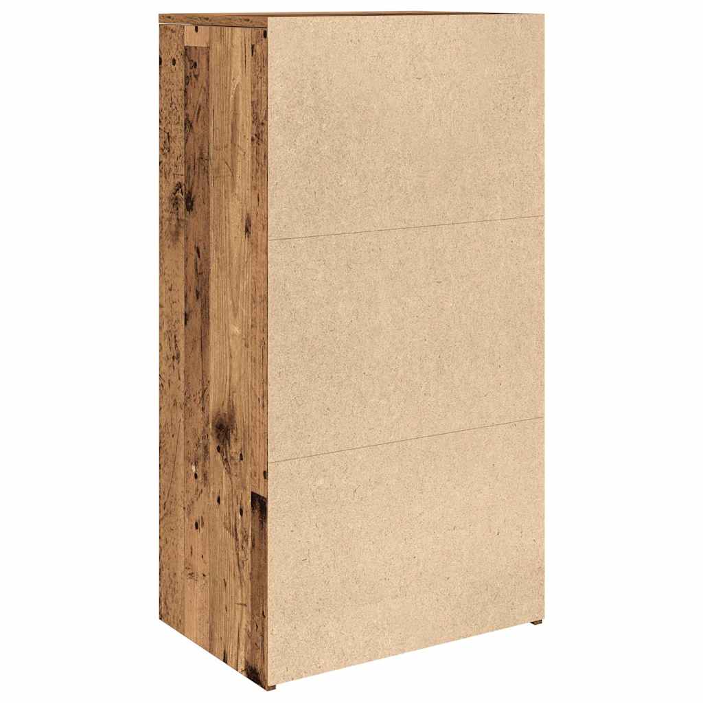 Dressoir met 6 lades 50x34x96 cm bewerkt hout oud houtkleurig is nu te koop bij PeponiXL, paradijselijk wonen!