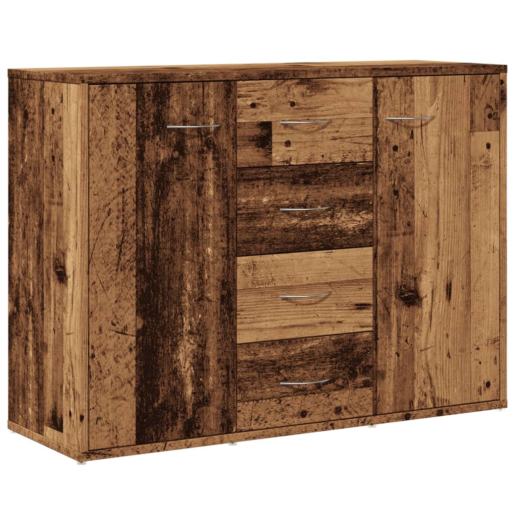Dressoir 88x30x64 cm bewerkt hout oud houtkleurig is nu te koop bij PeponiXL, paradijselijk wonen!