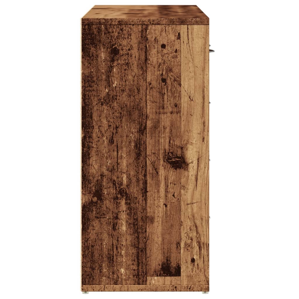 Dressoir 88x30x64 cm bewerkt hout oud houtkleurig is nu te koop bij PeponiXL, paradijselijk wonen!