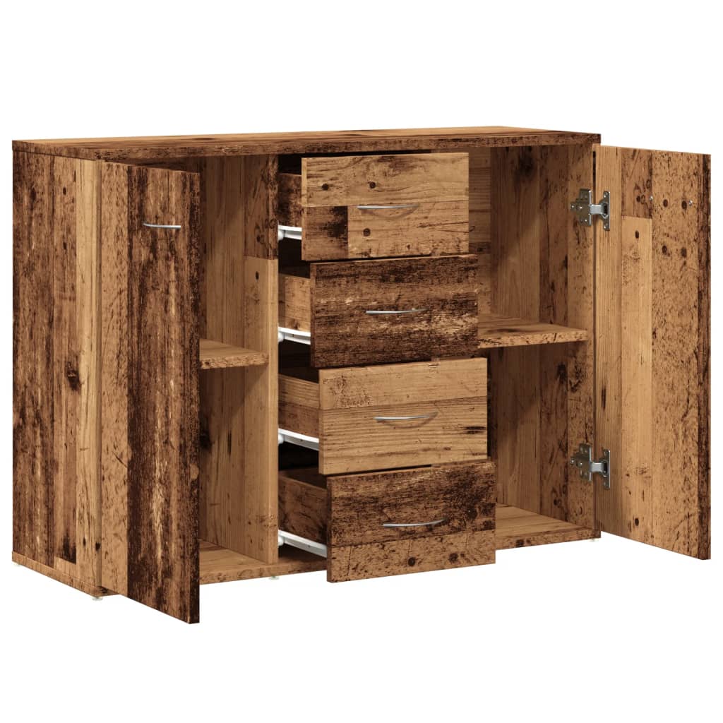 Dressoir 88x30x64 cm bewerkt hout oud houtkleurig is nu te koop bij PeponiXL, paradijselijk wonen!