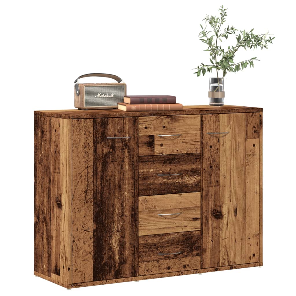 Dressoir 88x30x64 cm bewerkt hout oud houtkleurig is nu te koop bij PeponiXL, paradijselijk wonen!