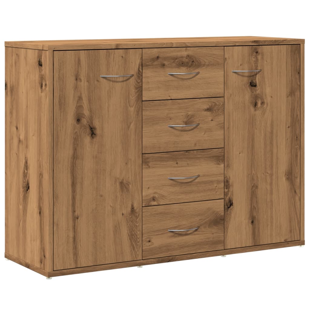 Dressoir 88x30x64 cm bewerkt hout artisanaal eikenkleur is nu te koop bij PeponiXL, paradijselijk wonen!
