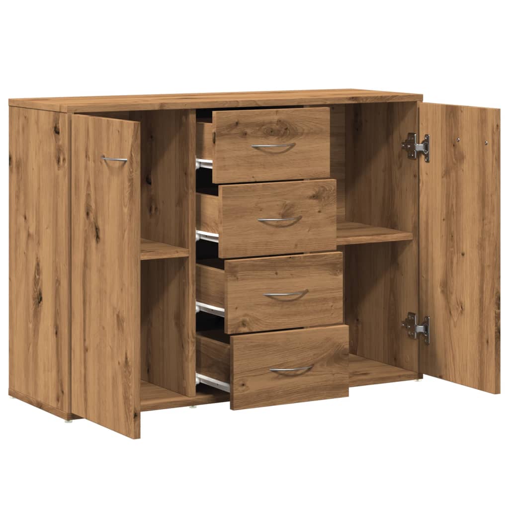 Dressoir 88x30x64 cm bewerkt hout artisanaal eikenkleur is nu te koop bij PeponiXL, paradijselijk wonen!