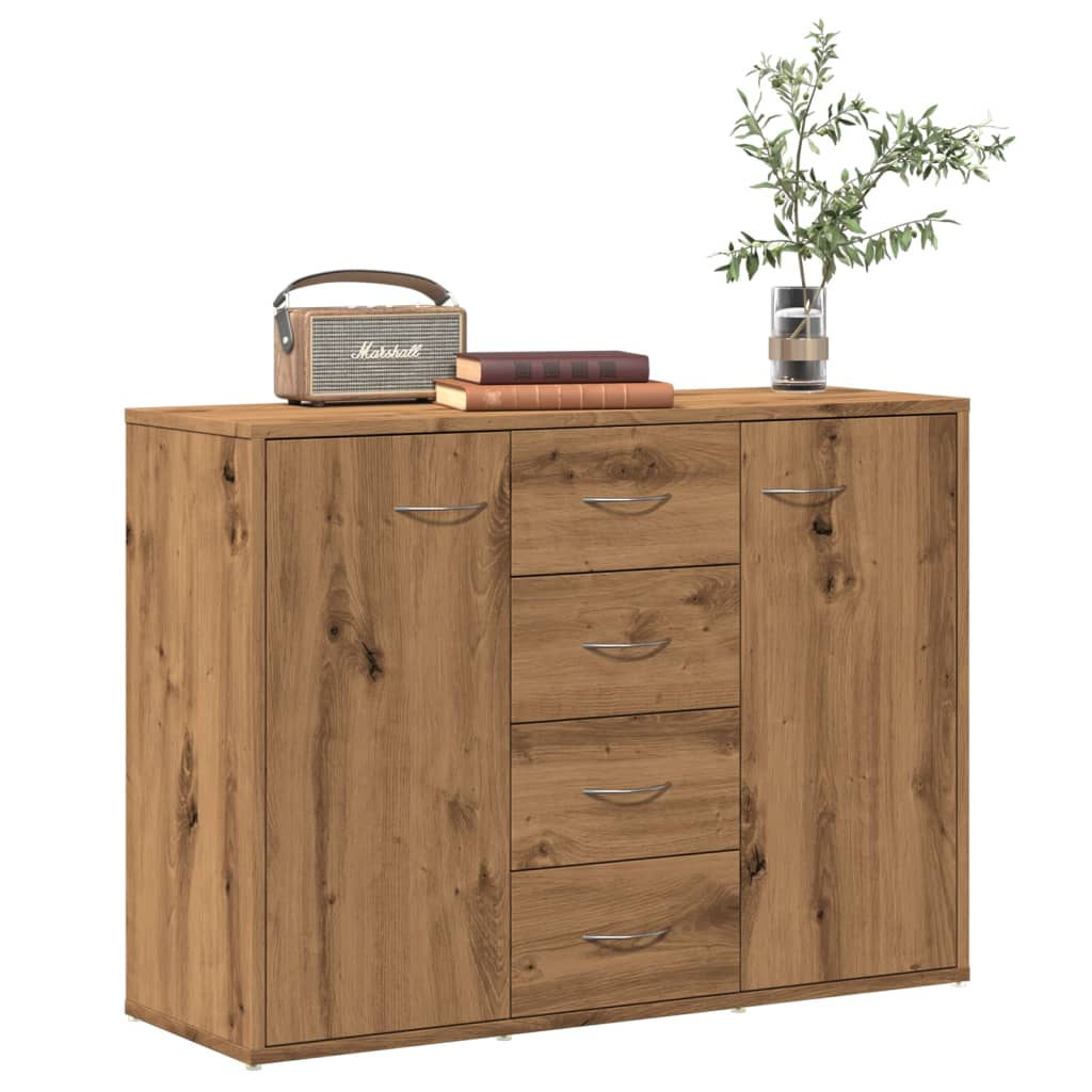 Dressoir 88x30x64 cm bewerkt hout artisanaal eikenkleur is nu te koop bij PeponiXL, paradijselijk wonen!