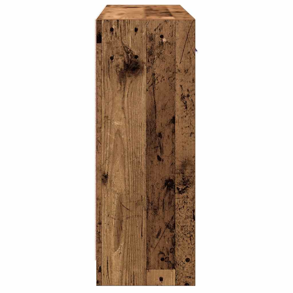 Dressoir 91x28x75 cm bewerkt hout oud houtkleurig is nu te koop bij PeponiXL, paradijselijk wonen!