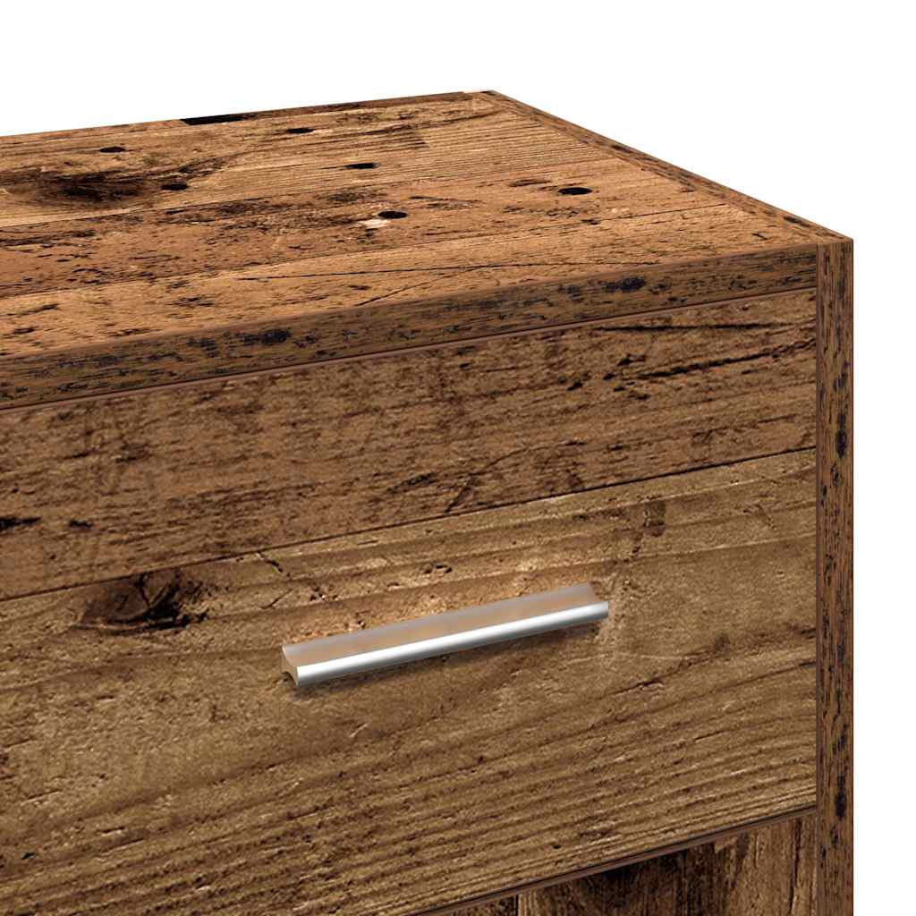 Dressoir 91x28x75 cm bewerkt hout oud houtkleurig is nu te koop bij PeponiXL, paradijselijk wonen!