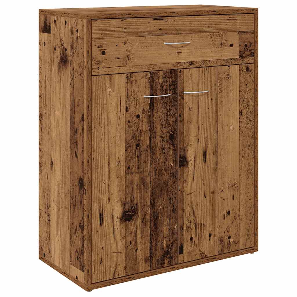 Dressoir 60x30x75 cm bewerkt hout oud houtkleurig is nu te koop bij PeponiXL, paradijselijk wonen!