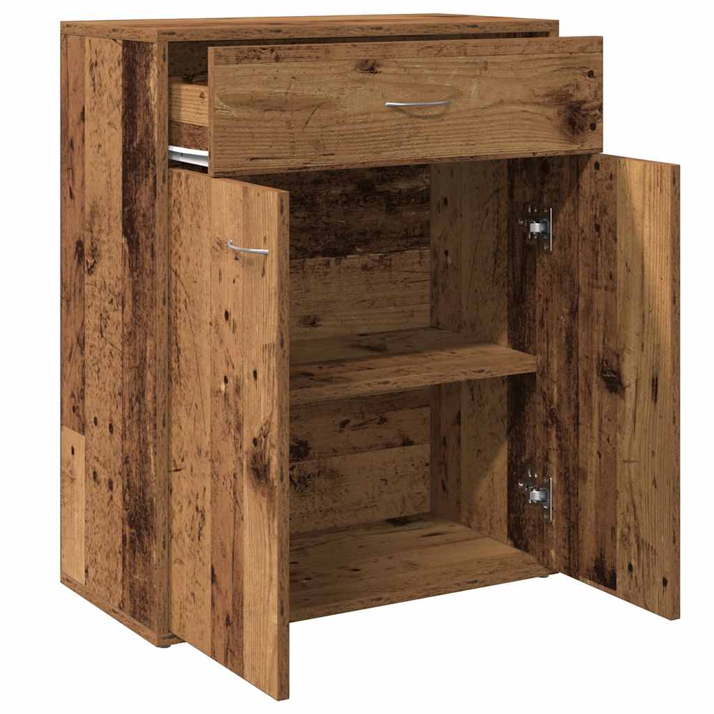 Dressoir 60x30x75 cm bewerkt hout oud houtkleurig is nu te koop bij PeponiXL, paradijselijk wonen!