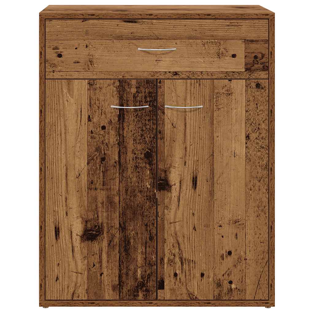 Dressoir 60x30x75 cm bewerkt hout oud houtkleurig is nu te koop bij PeponiXL, paradijselijk wonen!